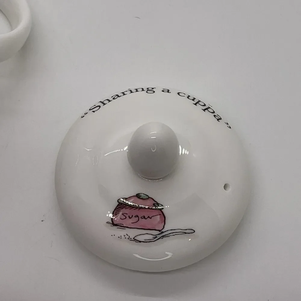 Whittard of Chelsea White Bone China Teapot with Cat Design